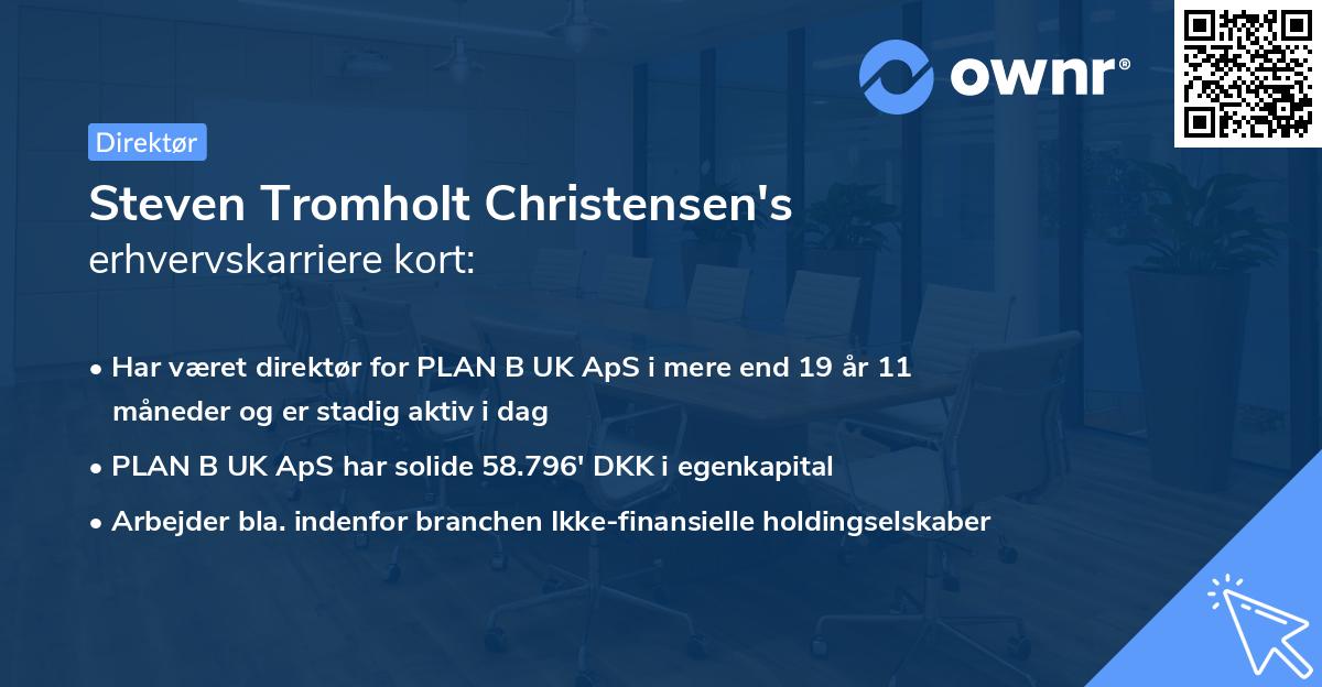 Steven Tromholt Christensen's erhvervskarriere kort