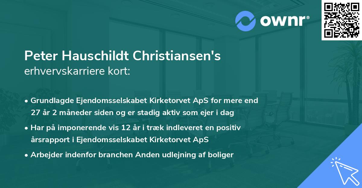 Peter Hauschildt Christiansen's erhvervskarriere kort