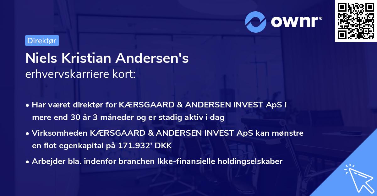 Niels Kristian Andersen's erhvervskarriere kort