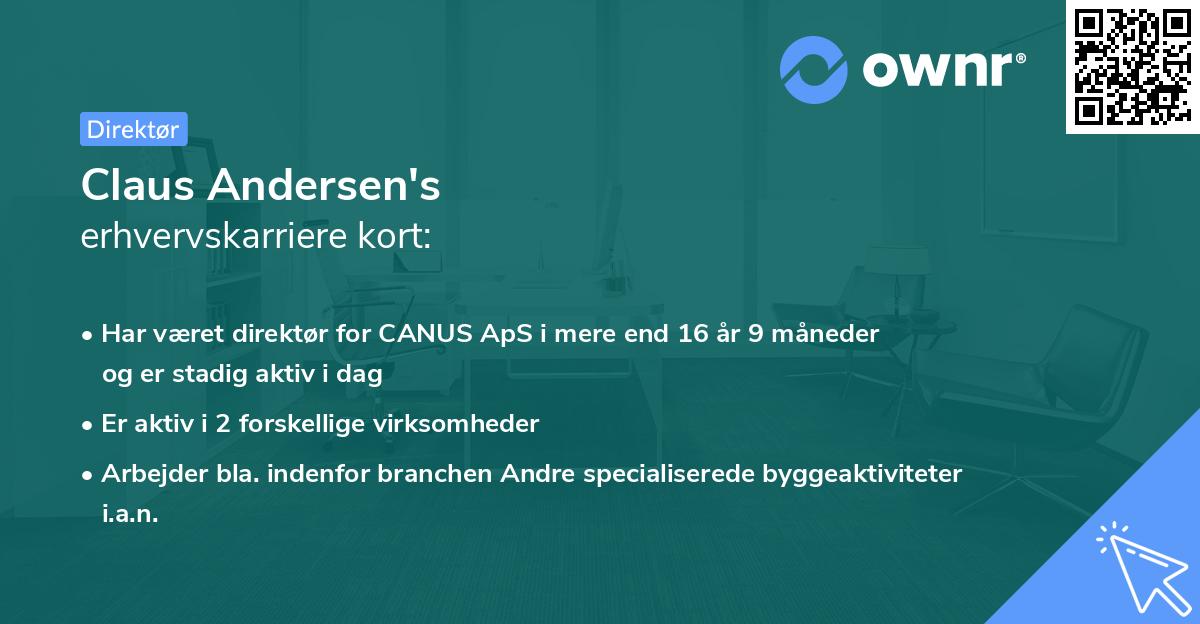 Claus Andersen's erhvervskarriere kort