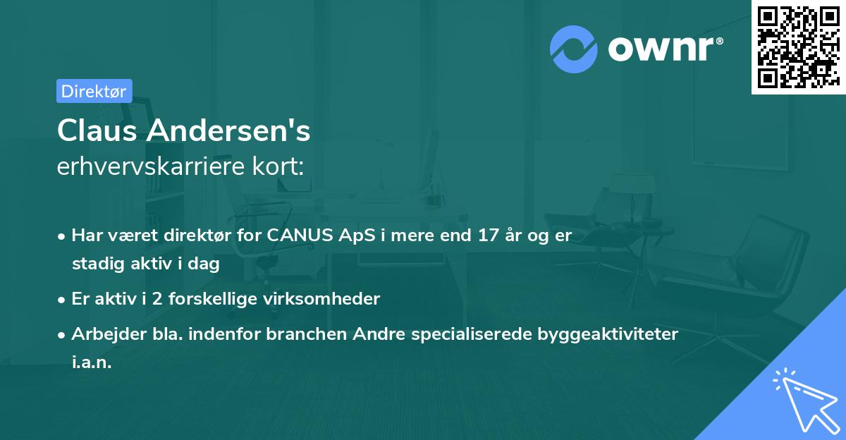 Claus Andersen's erhvervskarriere kort