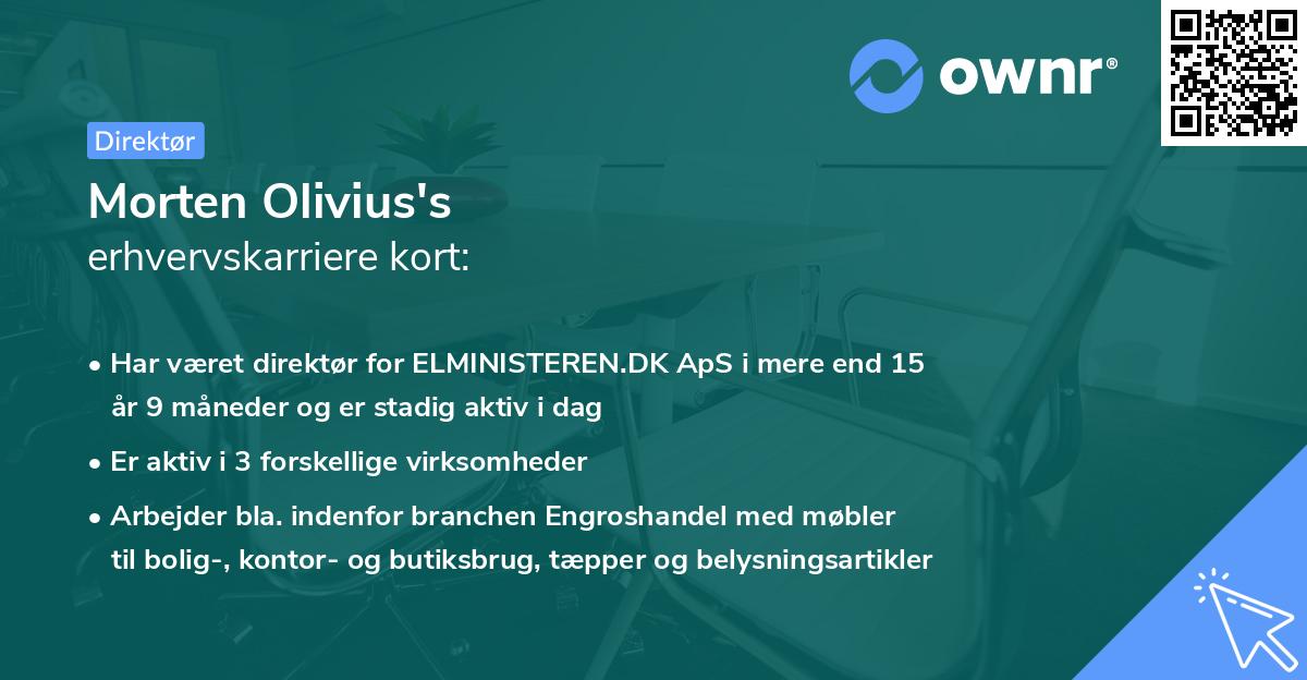Morten Olivius's erhvervskarriere kort