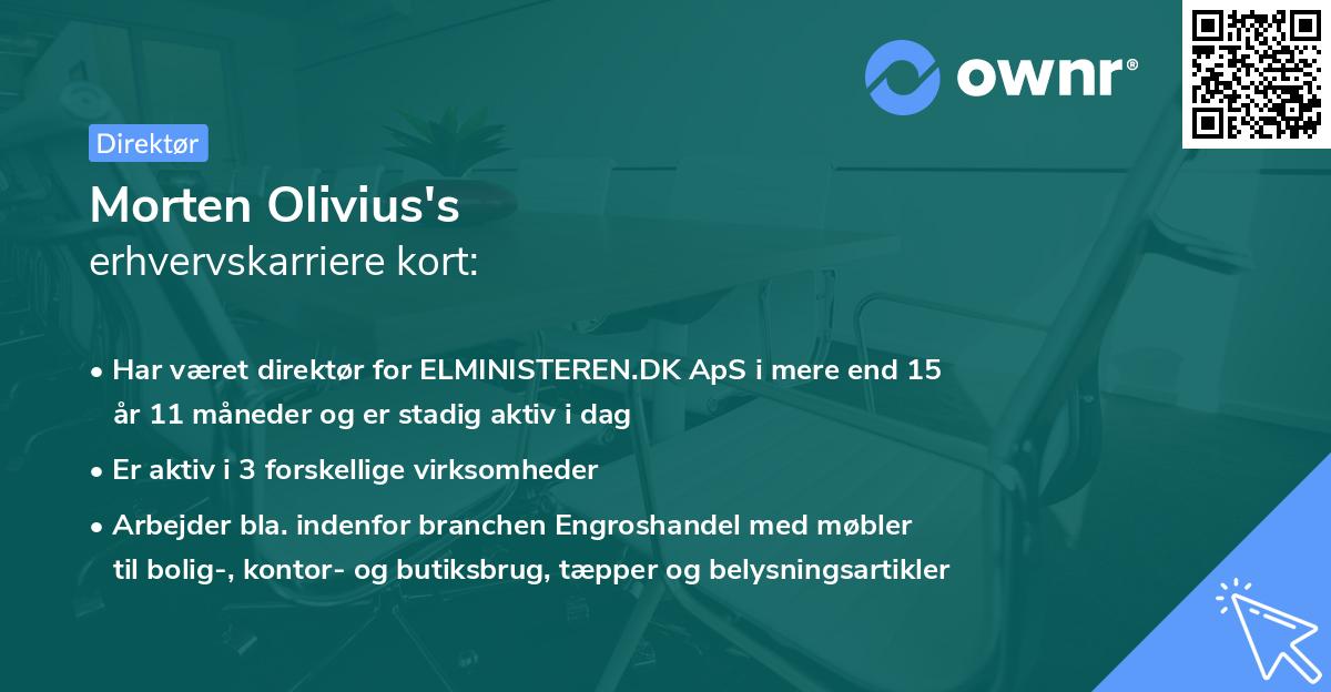 Morten Olivius's erhvervskarriere kort