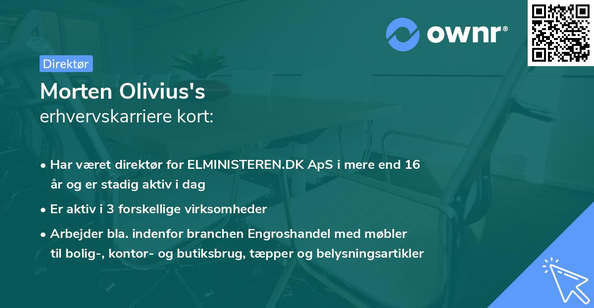 Morten Olivius's erhvervskarriere kort