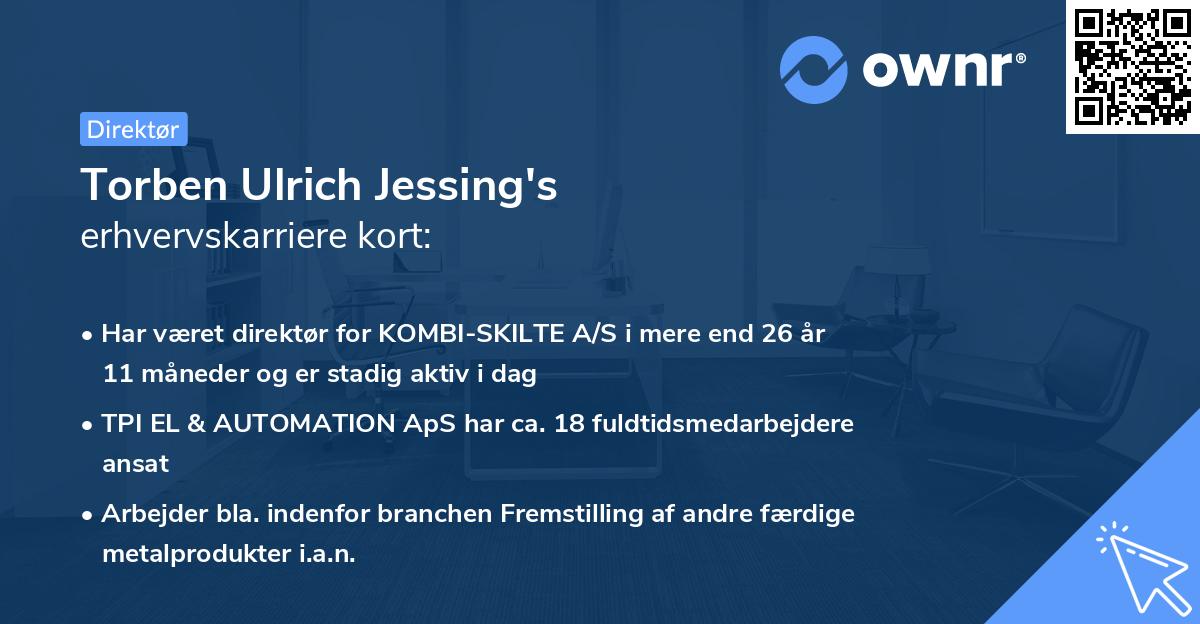 Torben Ulrich Jessing's erhvervskarriere kort