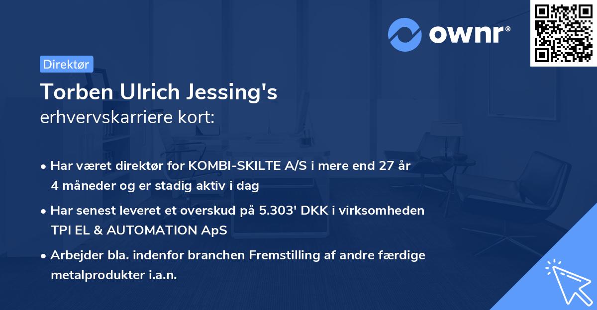 Torben Ulrich Jessing's erhvervskarriere kort
