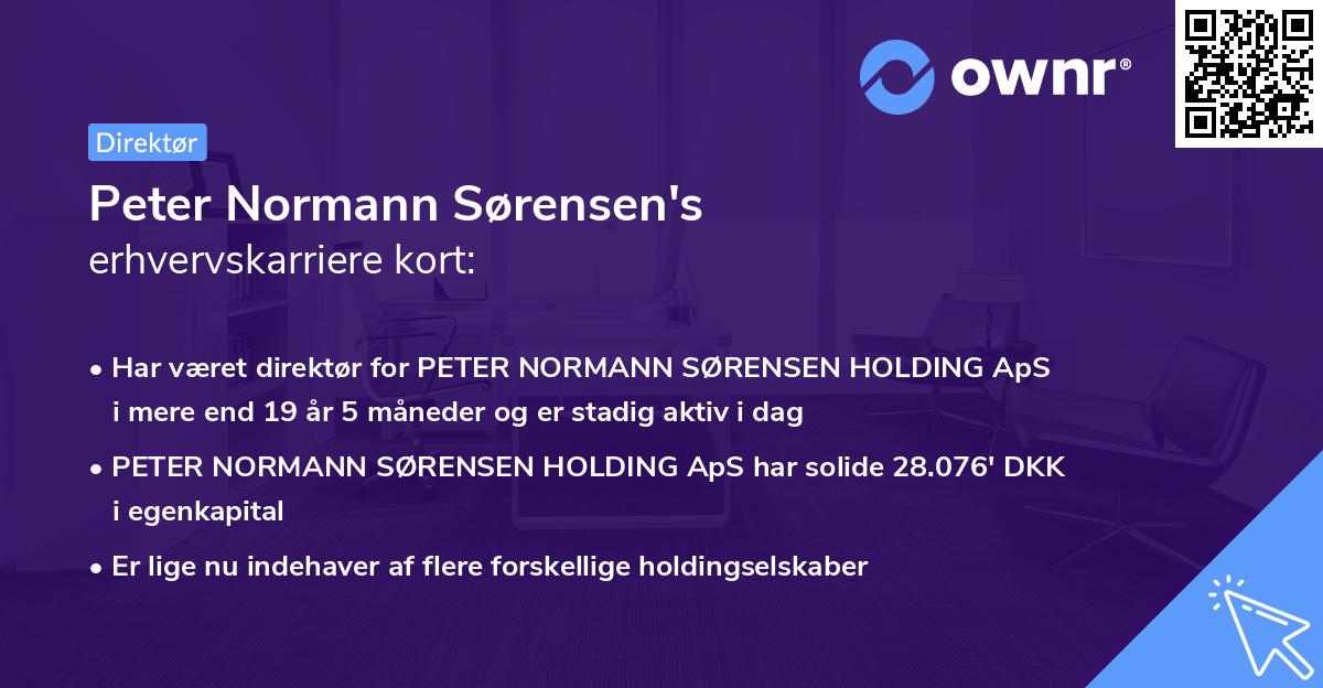 Peter Normann Sørensen's erhvervskarriere kort
