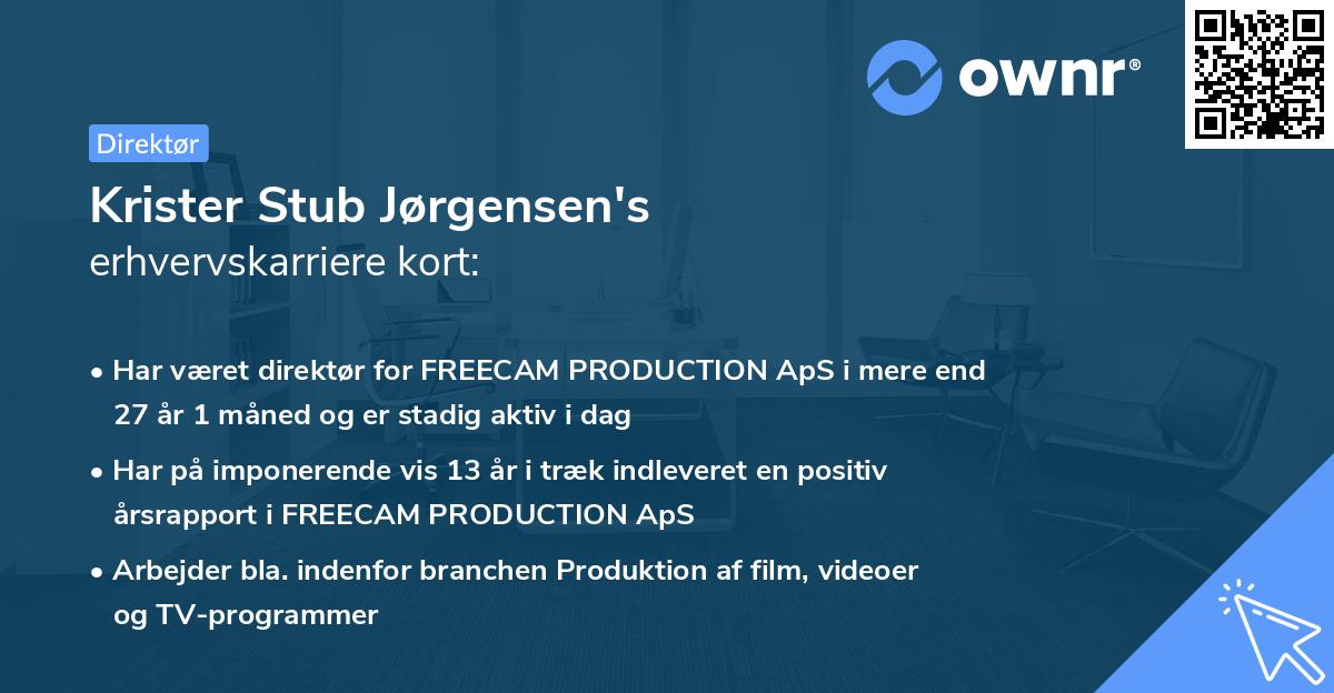 Krister Stub Jørgensen's erhvervskarriere kort