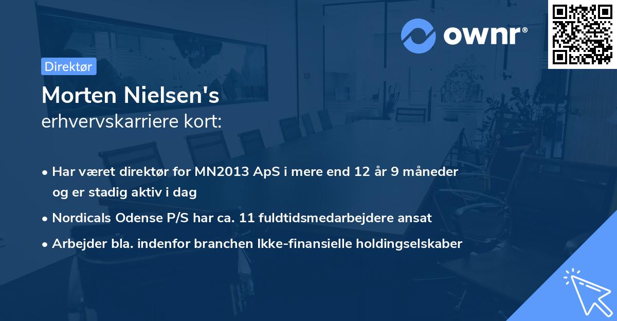 Morten Nielsen's erhvervskarriere kort