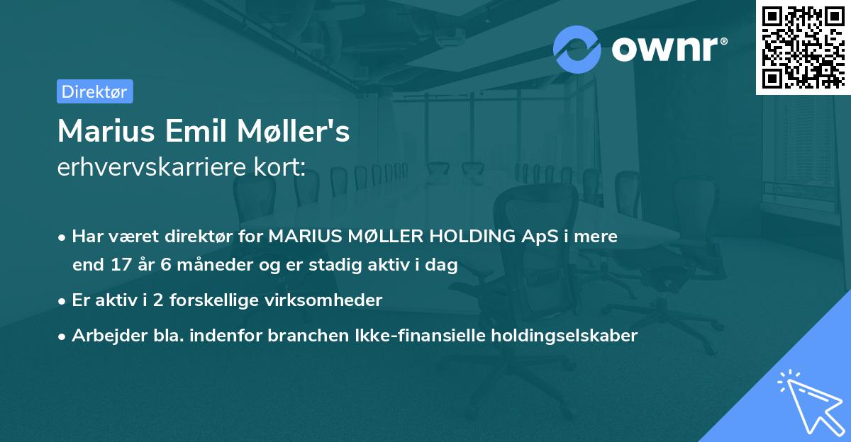 Marius Emil Møller's erhvervskarriere kort