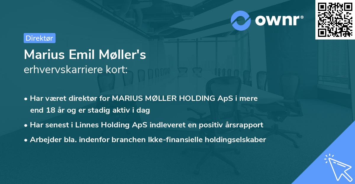 Marius Emil Møller's erhvervskarriere kort