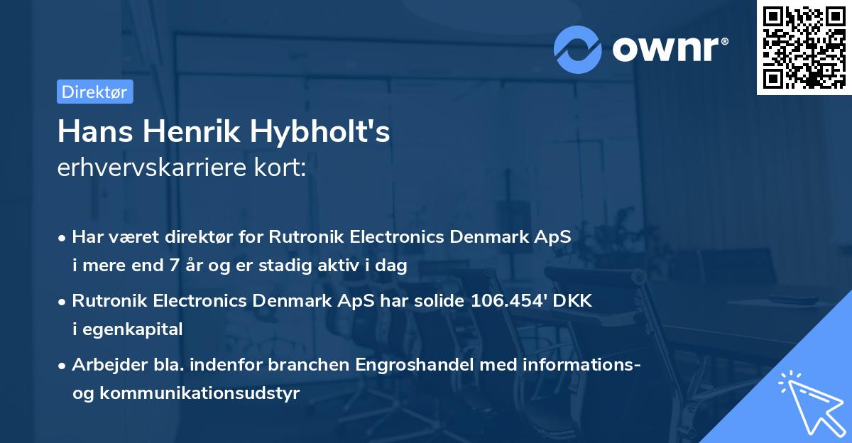 Hans Henrik Hybholt's erhvervskarriere kort