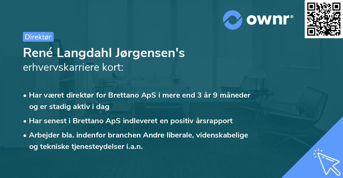 René Langdahl Jørgensen's erhvervskarriere kort