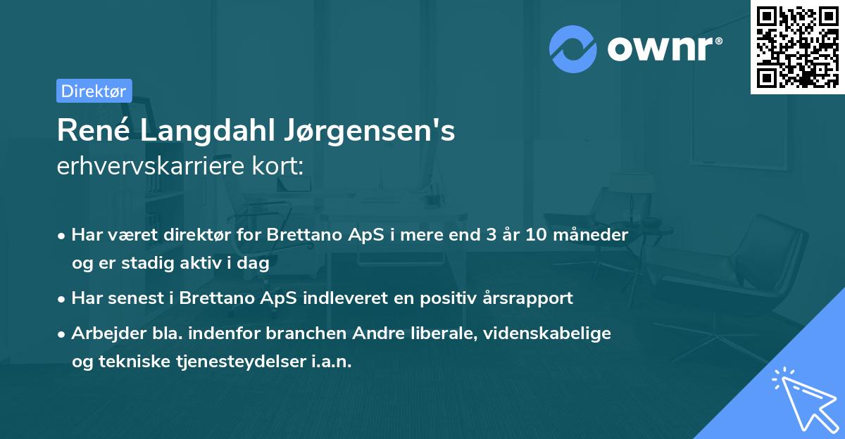 René Langdahl Jørgensen's erhvervskarriere kort