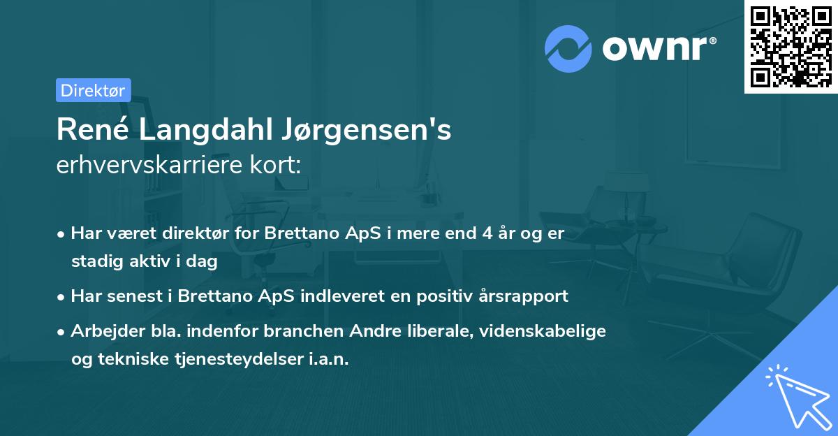 René Langdahl Jørgensen's erhvervskarriere kort