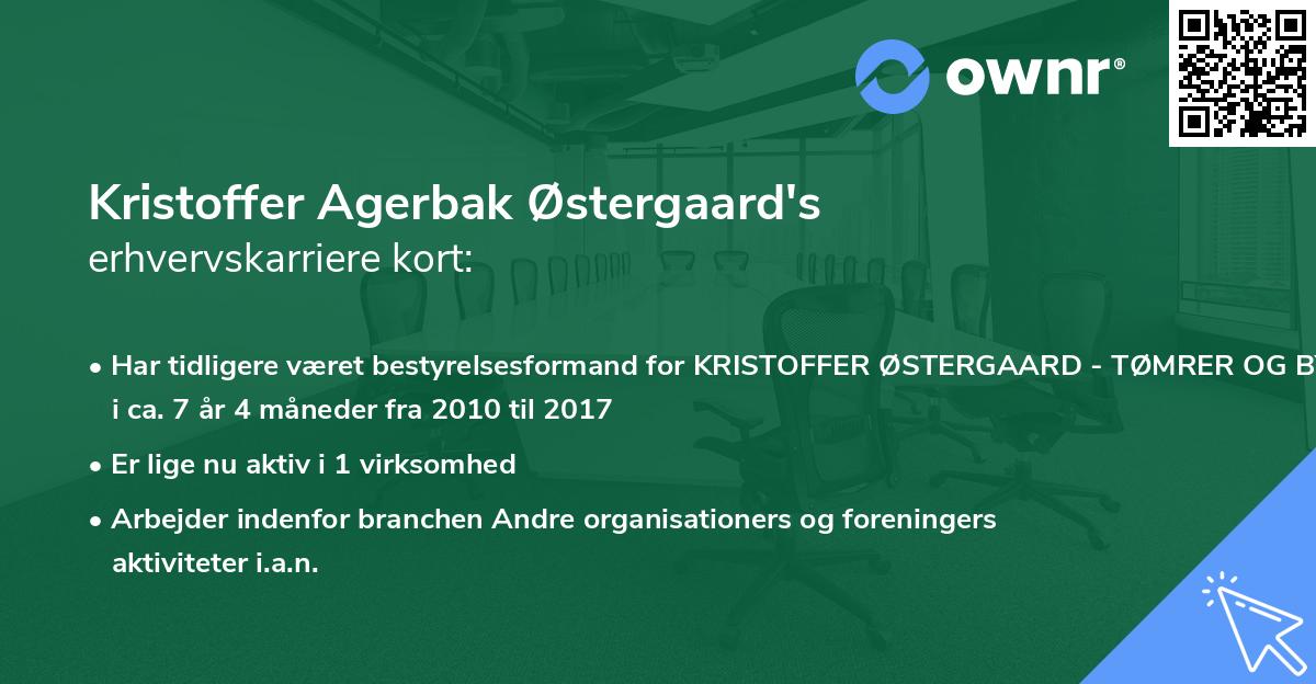 Kristoffer Agerbak Østergaard's erhvervskarriere kort