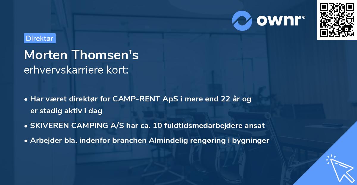 Morten Thomsen's erhvervskarriere kort