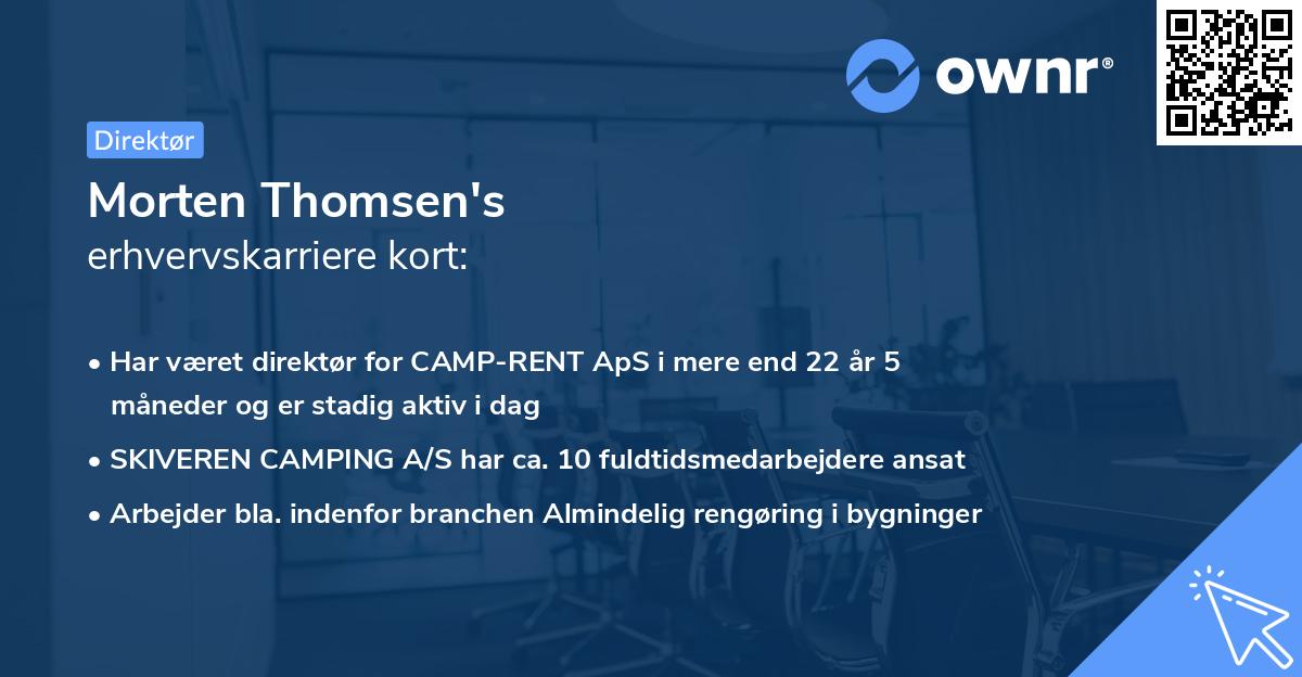 Morten Thomsen's erhvervskarriere kort