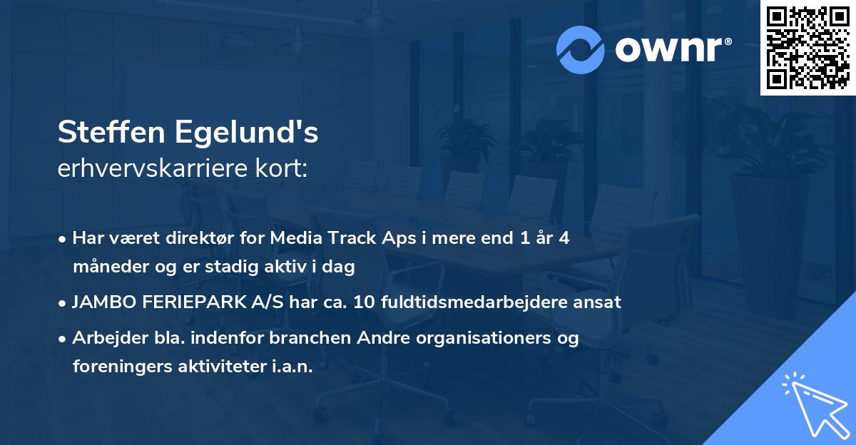 Steffen Egelund's erhvervskarriere kort