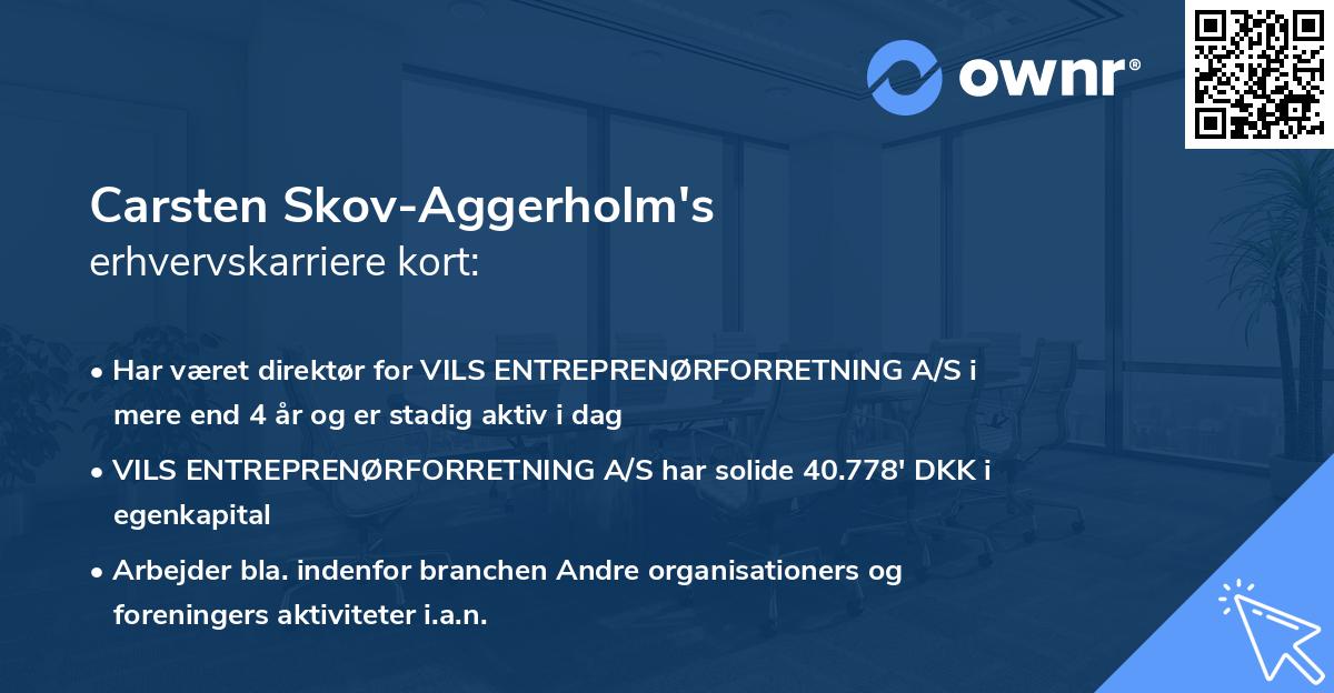 Carsten Skov-Aggerholm's erhvervskarriere kort