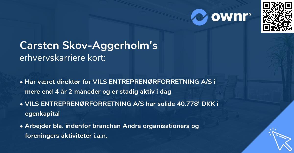 Carsten Skov-Aggerholm's erhvervskarriere kort
