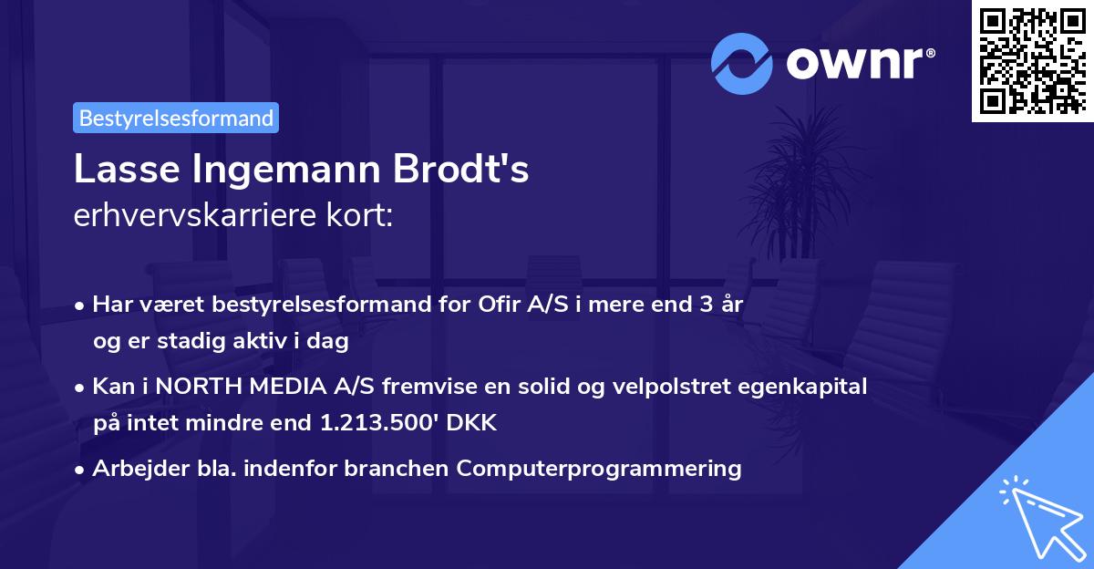 Lasse Ingemann Brodt's erhvervskarriere kort