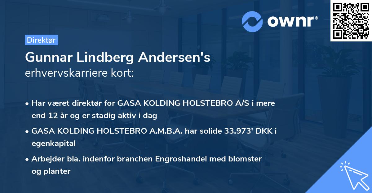 Gunnar Lindberg Andersen's erhvervskarriere kort