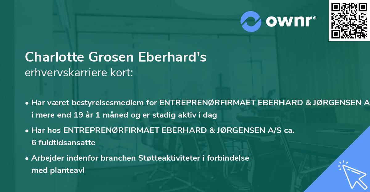 Charlotte Grosen Eberhard's erhvervskarriere kort