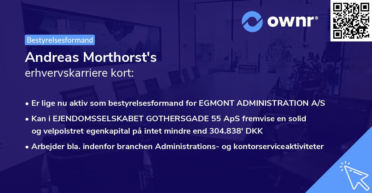 Andreas Morthorst's erhvervskarriere kort