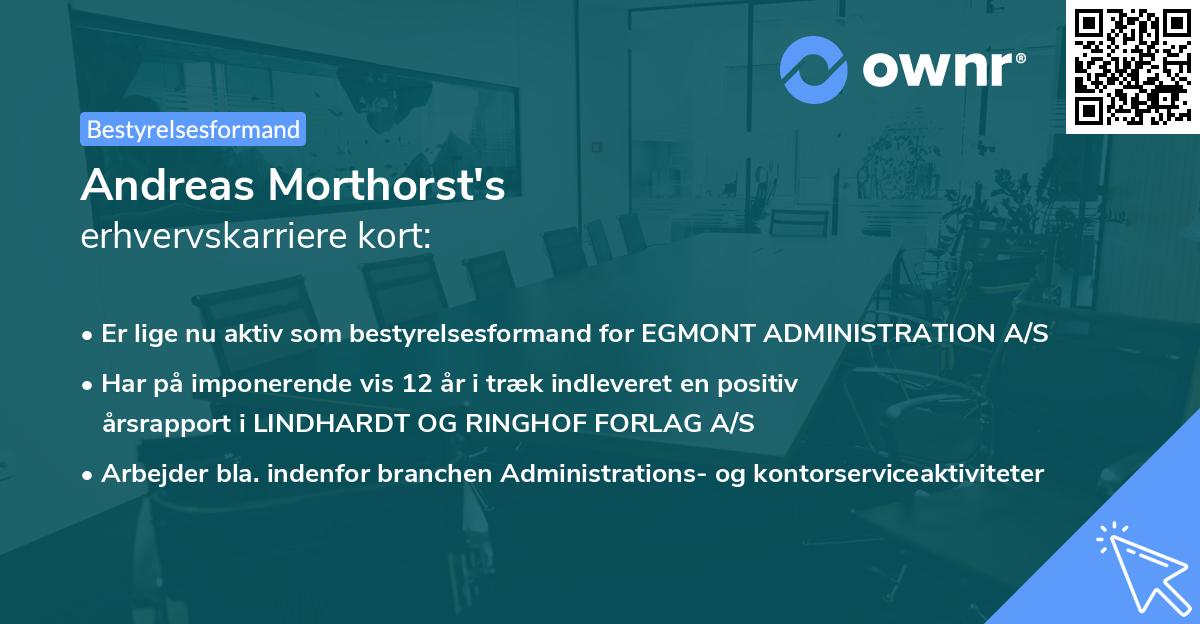 Andreas Morthorst's erhvervskarriere kort