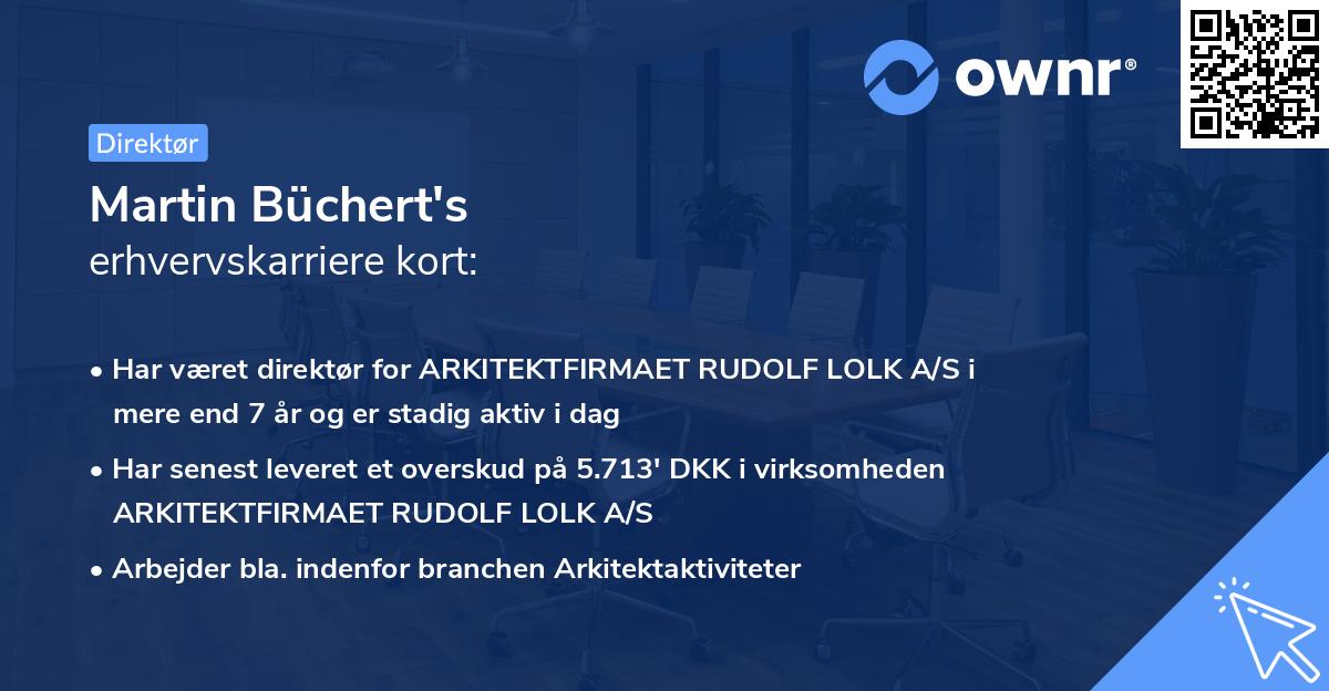 Martin Büchert's erhvervskarriere kort