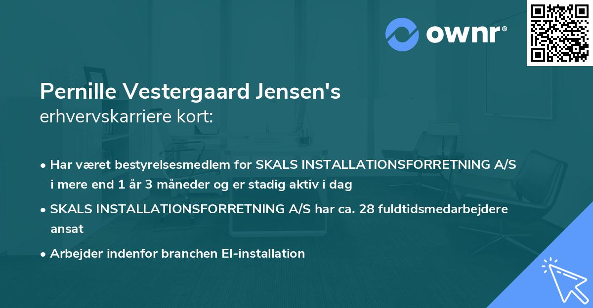 Pernille Vestergaard Jensen's erhvervskarriere kort
