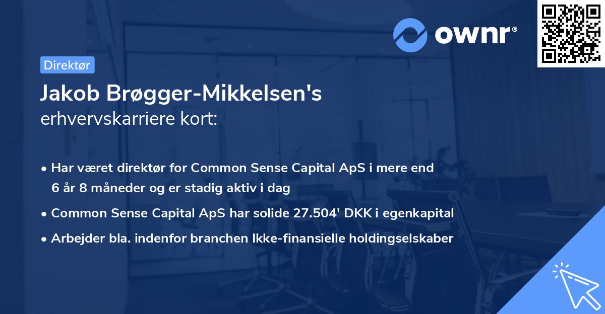 Jakob Brøgger-Mikkelsen's erhvervskarriere kort