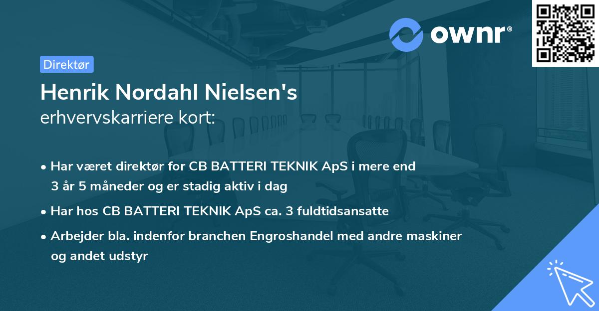 Henrik Nordahl Nielsen's erhvervskarriere kort