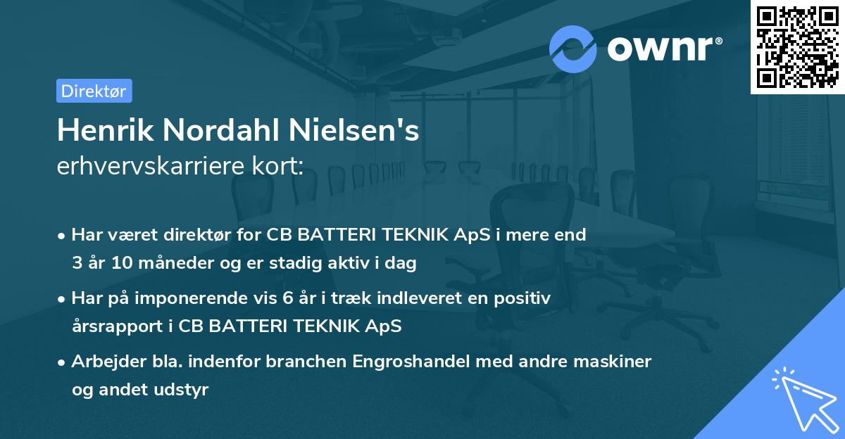 Henrik Nordahl Nielsen's erhvervskarriere kort