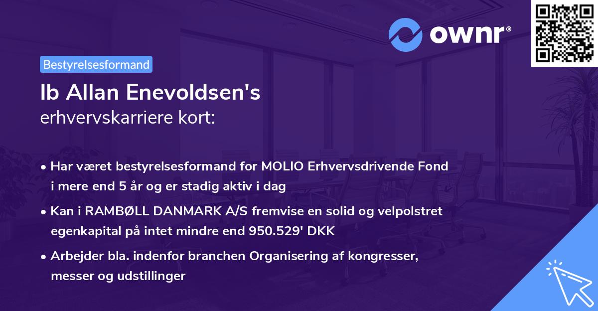 Ib Allan Enevoldsen's erhvervskarriere kort