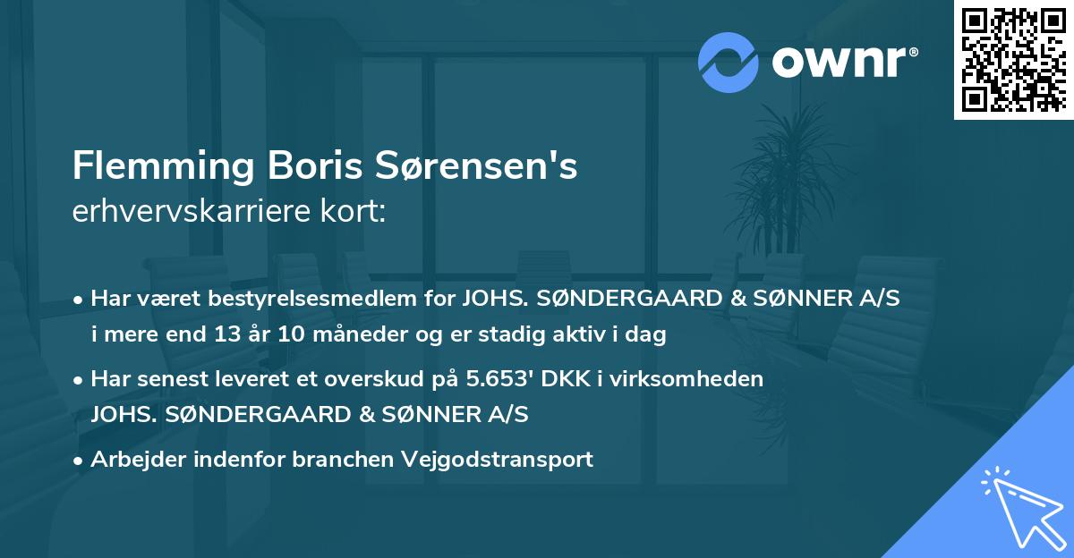 Flemming Boris Sørensen's erhvervskarriere kort