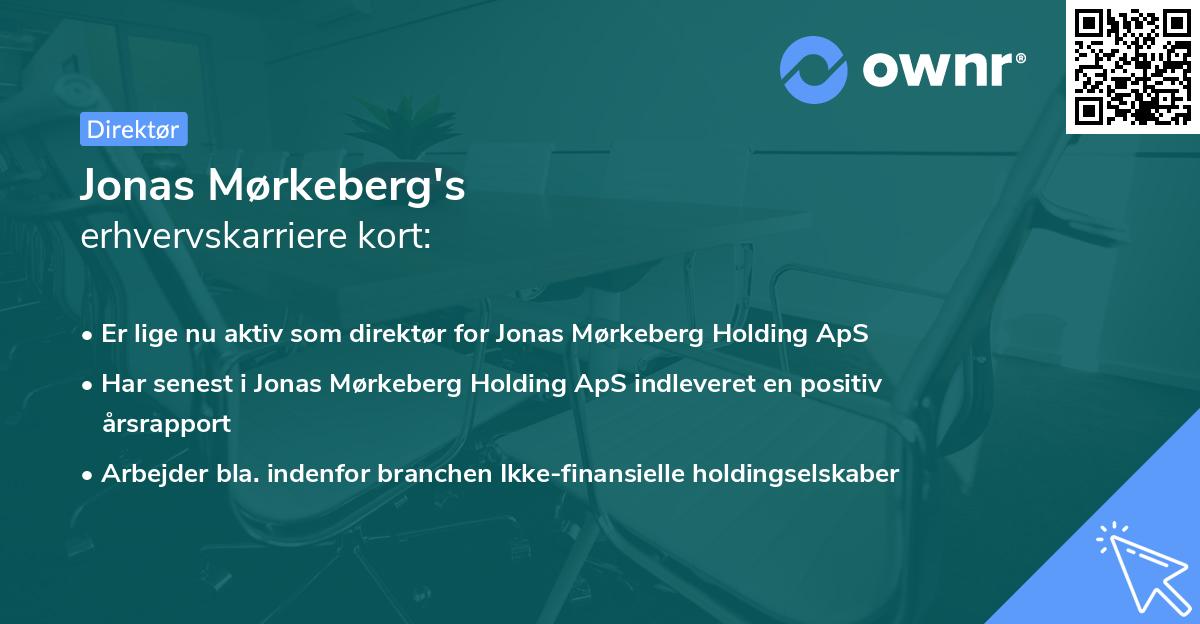Jonas Mørkeberg's erhvervskarriere kort