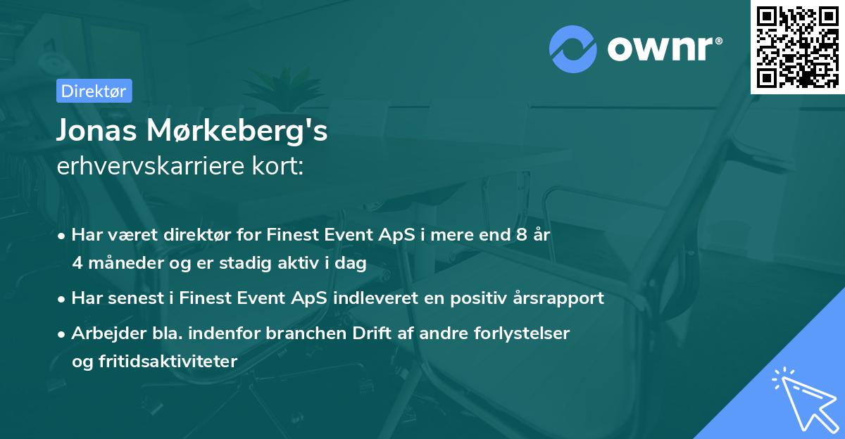 Jonas Mørkeberg's erhvervskarriere kort