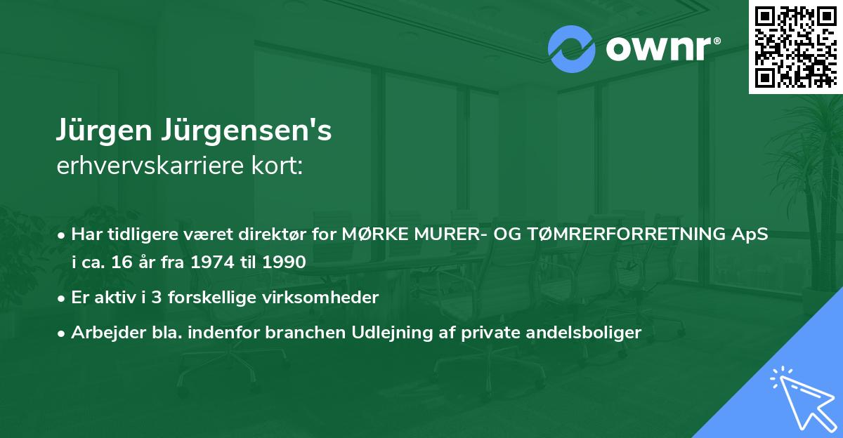Jürgen Jürgensen's erhvervskarriere kort