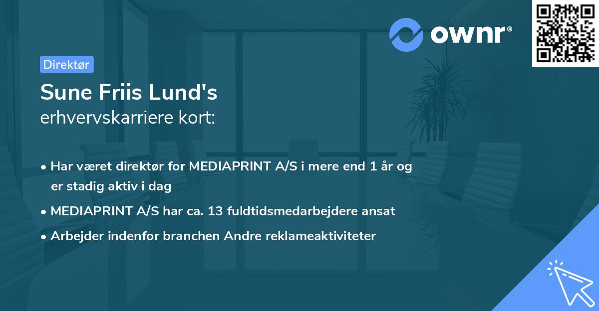 Sune Friis Lund's erhvervskarriere kort