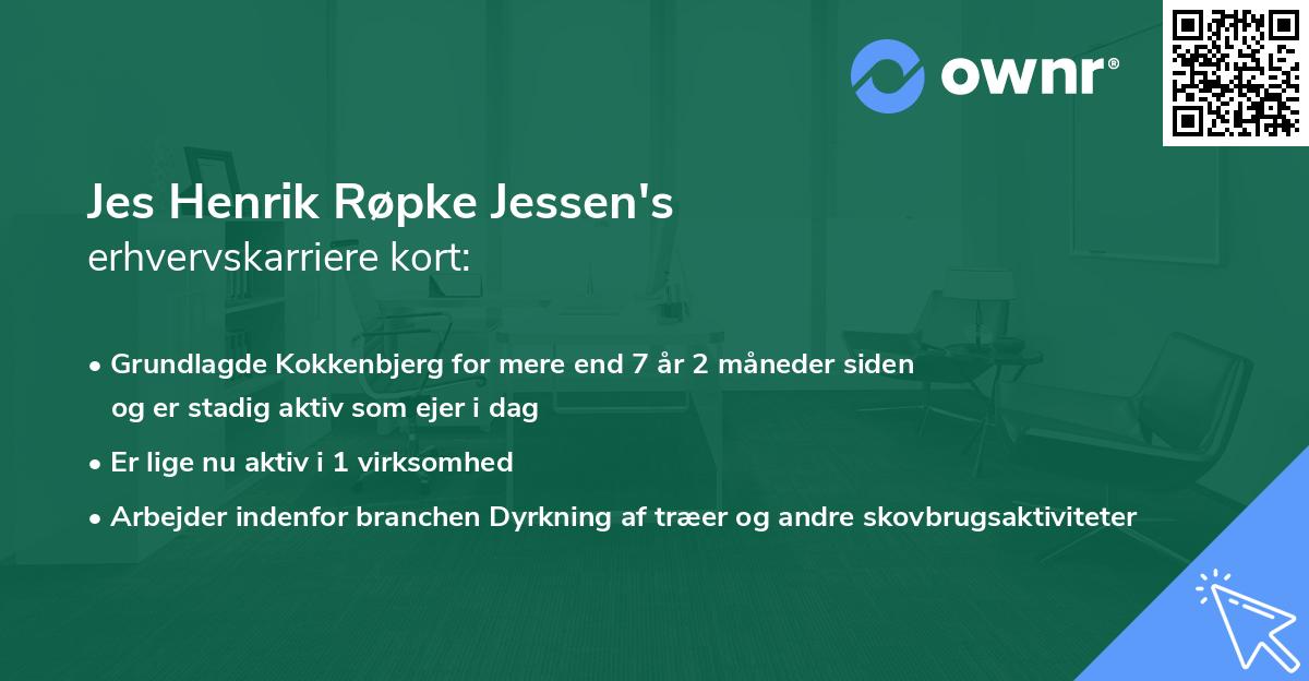 Jes Henrik Røpke Jessen's erhvervskarriere kort