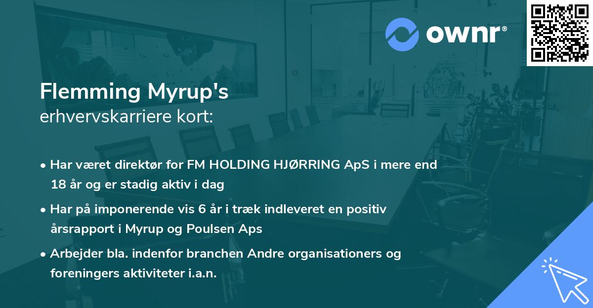 Flemming Myrup's erhvervskarriere kort