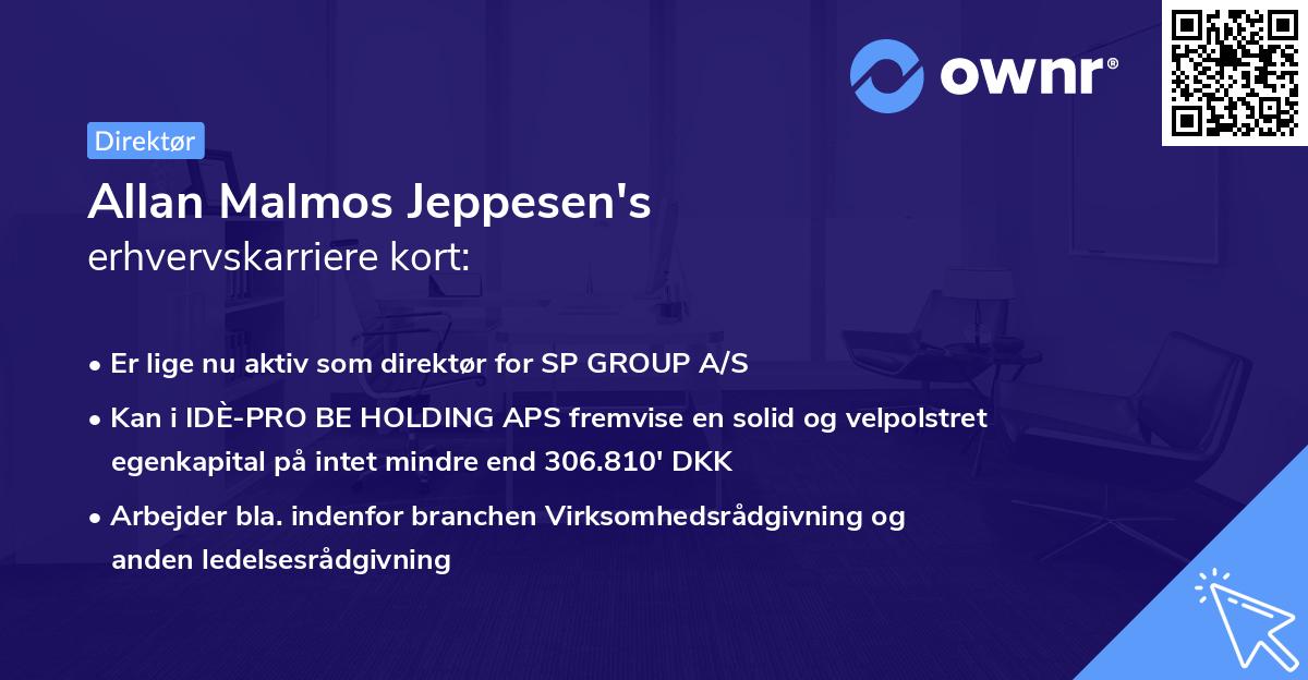 Allan Malmos Jeppesen's erhvervskarriere kort