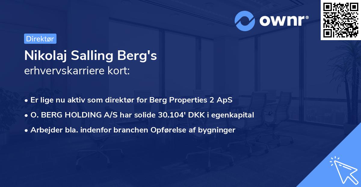 Nikolaj Salling Berg's erhvervskarriere kort
