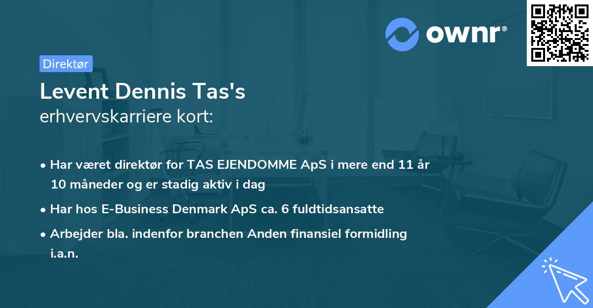 Levent Dennis Tas's erhvervskarriere kort