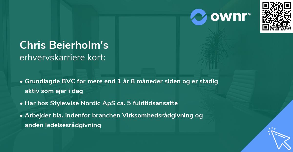 Chris Beierholm's erhvervskarriere kort
