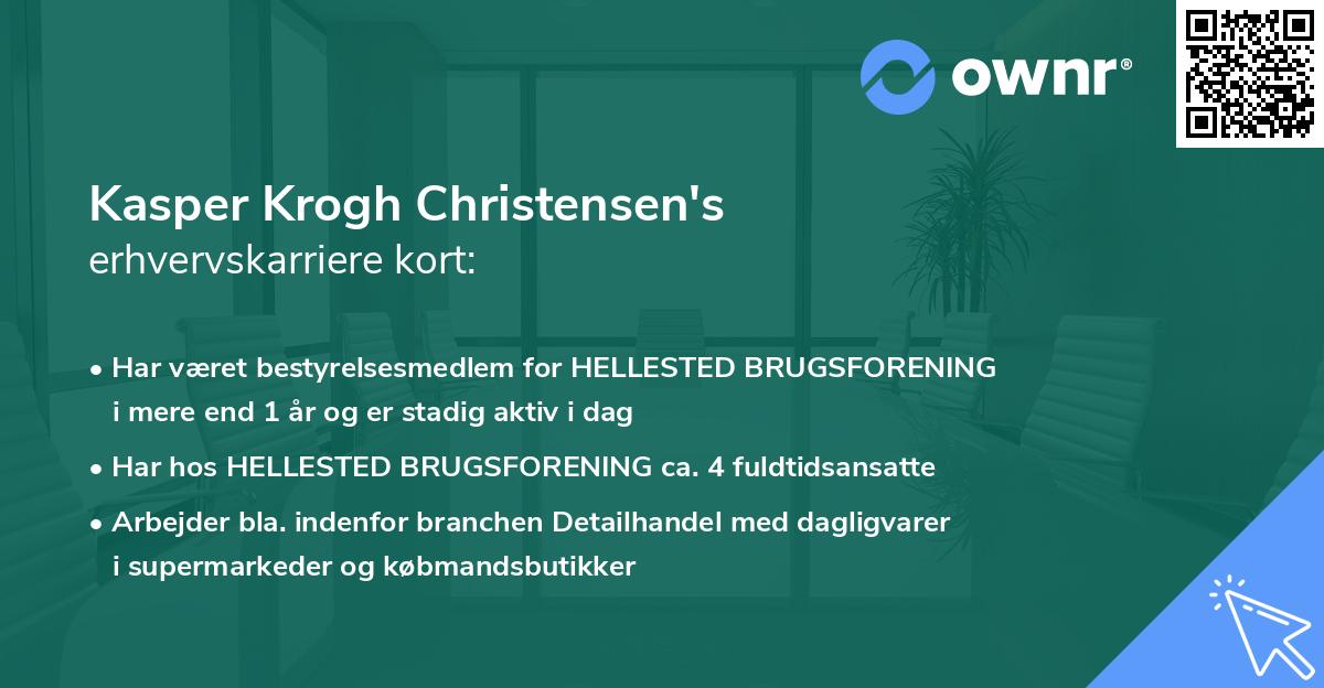 Kasper Krogh Christensen's erhvervskarriere kort