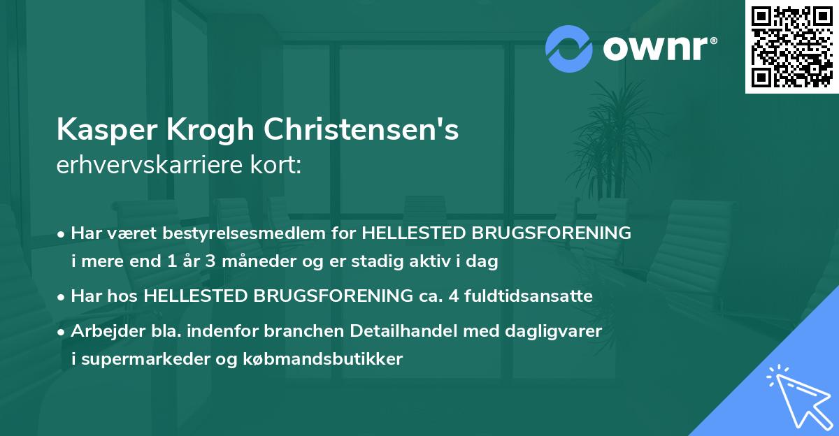 Kasper Krogh Christensen's erhvervskarriere kort
