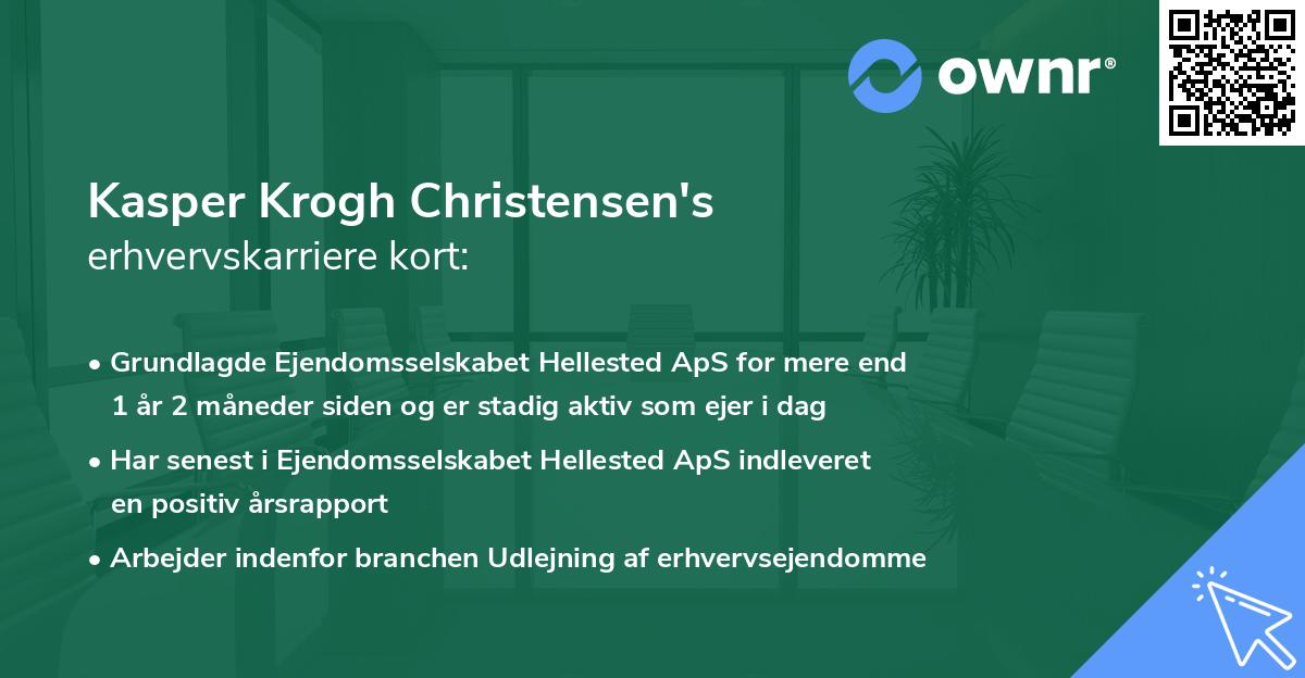 Kasper Krogh Christensen's erhvervskarriere kort